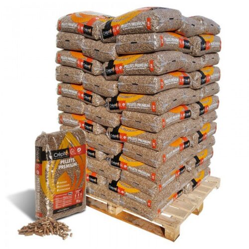Pellets de madeira Crépito – Palete com 72 sacos de 15 kg